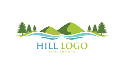 Wall Mural - Hill illustration logo