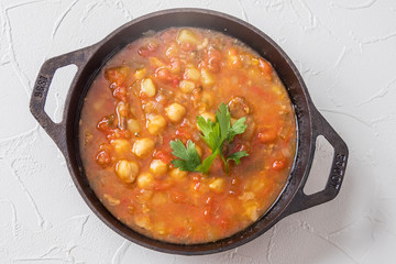 Canvas Print - ひよこ豆のスープ モロッコ料理　Moroccan chickpea beans soup