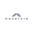 mountain hill logo design. modern style