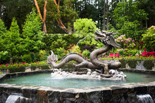 Dragon Fountain In Park
