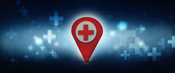 Poster - 3d rendering hospital navigation planning, concept