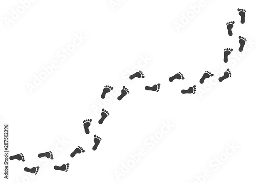 Vector Footprints In The Sand Stock Vector Adobe Stock