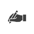 © 4luck - write icon hand with pen