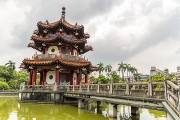 Canvas Print - beautiful old building at Peace Park, Taipei