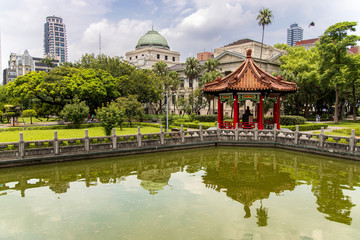 Canvas Print - beautiful old building at Peace Park, Taipei