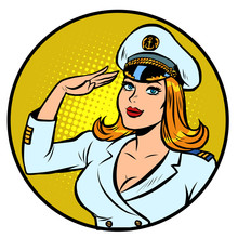 Woman Captain Of A Sea Ship