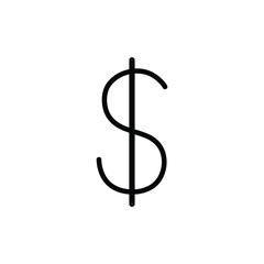 Wall Mural - Vector icon dollar . dollar  sign. vector