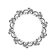 © timonko - Round calligraphic vector wedding frame wreath with place for text. Isolated flourish vintage element for design. Perfect for holidays, Thanksgiving Day, Valentines Day, greeting card