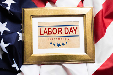 Wall Mural - Happy Labor day banner, american patriotic background - Image