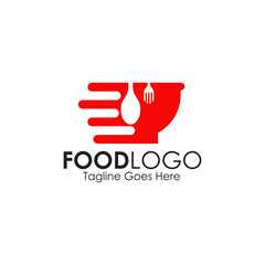 Poster - Food logo design with using fork and spoon icon logo icon symbol illustration template