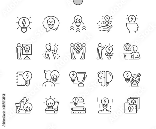 Fotomural Idea Well-crafted Pixel Perfect Vector Thin Line Icons 30 2x Grid for Web Graphics and Apps