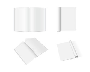 Poster - set of magazine covers from different sides on a white background