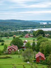 Wall Mural - Idyllic, typical swedish cottage in summer time.