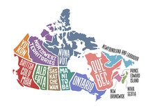 Map Canada. Poster Map Of Provinces And Territories Of Canada