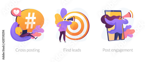 Cuadros en Lienzo Modern promotion methods icons set