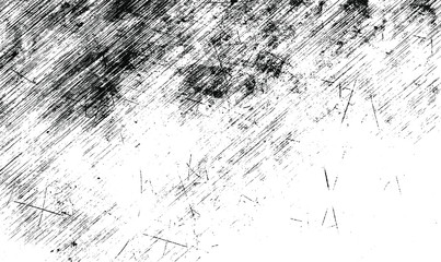 Aged wall texture. Grainy messy overlay of empty, aging, scratched wall. Grunge rough dirty background. Vector Illustration. Black isolated on white background. EPS10.