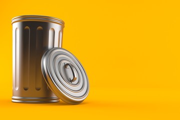 Canvas Print - Metal trash can