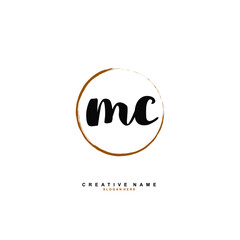 M C MC Initial logo template vector. Letter logo concept with background template.