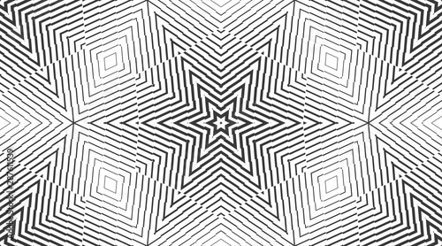 Vector seamless pattern with hexagonal structure. Symmetric dash texture.