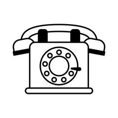 Canvas Print - Isolated vintage phone vector design