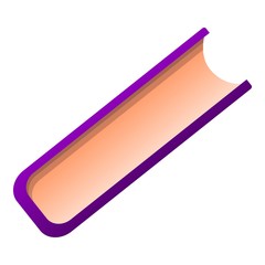 Poster - Purple book icon. Cartoon of purple book vector icon for web design isolated on white background