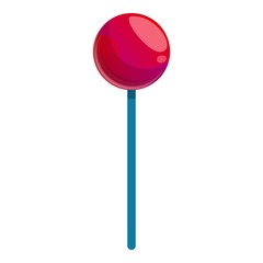 Poster - Red lollipop icon. Cartoon of red lollipop vector icon for web design isolated on white background