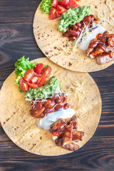 Canvas Print - Tacos with fillings