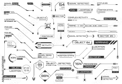 Fotomural Call out titles, pointers, targets infographic elements