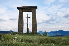 Photograph Of A Christian Monument Near Spis Castle, Slovakia