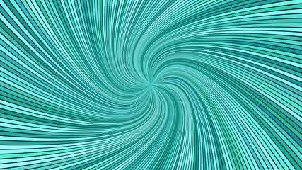 Poster - Turquoise abstract hypnotic swirl stripe background - vector curved ray burst graphic