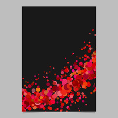 Poster - Blank curved abstract scattered confetti circle poster background - vector page template graphic