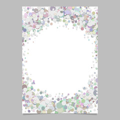 Poster - Blank abstract dispersed confetti dot poster background - vector page frame template graphic