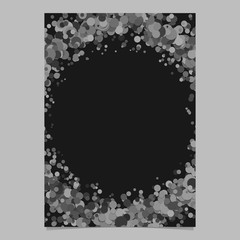 Poster - Blank abstract confetti wreath page background template with sprinkled circles - vector document border graphic