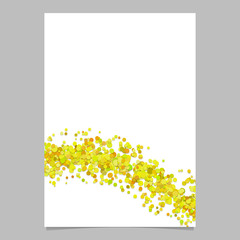 Poster - Abstract blank wavy confetti poster background template from dispersed circles - vector graphic