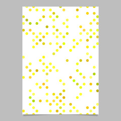 Poster - Yellow abstract circle pattern brochure background - vector stationery template design