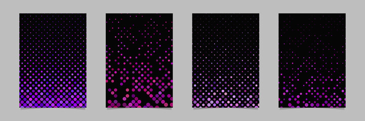 Poster - Color circle pattern brochure template set - vector page background collection from circles