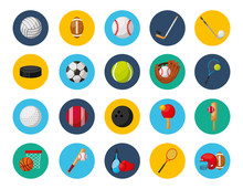 Bundle Of Sports Equipment Icons