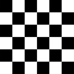 Fototapete - Checkered, chequered seamless pattern. Chess squares repeatable texture. Checkerboard tiles background