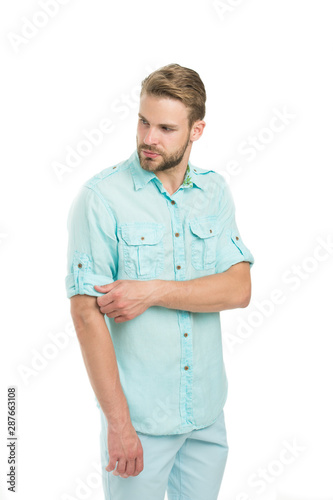 Dont Shy Away From Color Handsome Man In Casual Fashion Isolated