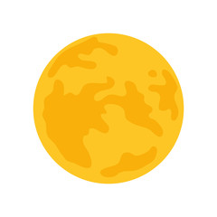 Poster - cute full moon isolated icon