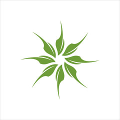 Poster - Leaf around Logo. Nature Symbol. Icon Vector Eps 10.