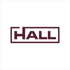 Wall Mural - Hall Text Logo. Symbol. Icon Vector Eps 10.