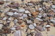 colored stones on the beach