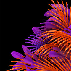 Wall Mural - tropical leaf background