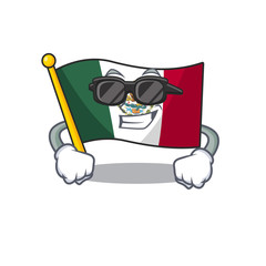 Wall Mural - Super cool flag mexico character in mascot shaped