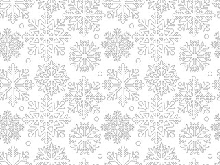 Wall Mural - Snowflakes, seamless pattern for your design