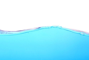   The surface of the water On a white background 