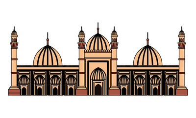 Wall Mural - badshahi mosque building palace icon