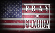 Pray For Florida Illustration With USA Flag