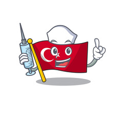 Sticker - Nurse flag turkey isolated in the cartoon